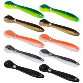 f10Pcs Soft Fishing Lures Realistic Bass Loach Swimming Lure Plastic Fake Fishing Bait Equipment for Saltwater Freshwater