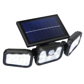 Solar Wall Lamp 74 LEDs 3 Adjustable Head Motion Sensor Flood Light IP65 Waterproof Security Light Outdoor 270ide Angle Light For Garage Front Door