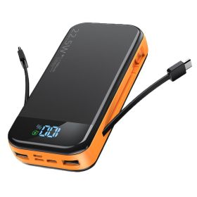 Comes With A 2-wire Digital Display Super Fast Charging Power Bank (Option: Orange)